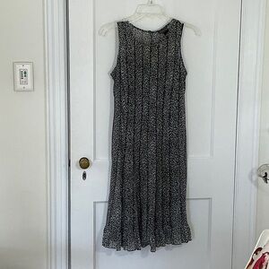 Delicate sheer dress with slip and ruffled hem from Jessica Howard, size 10p